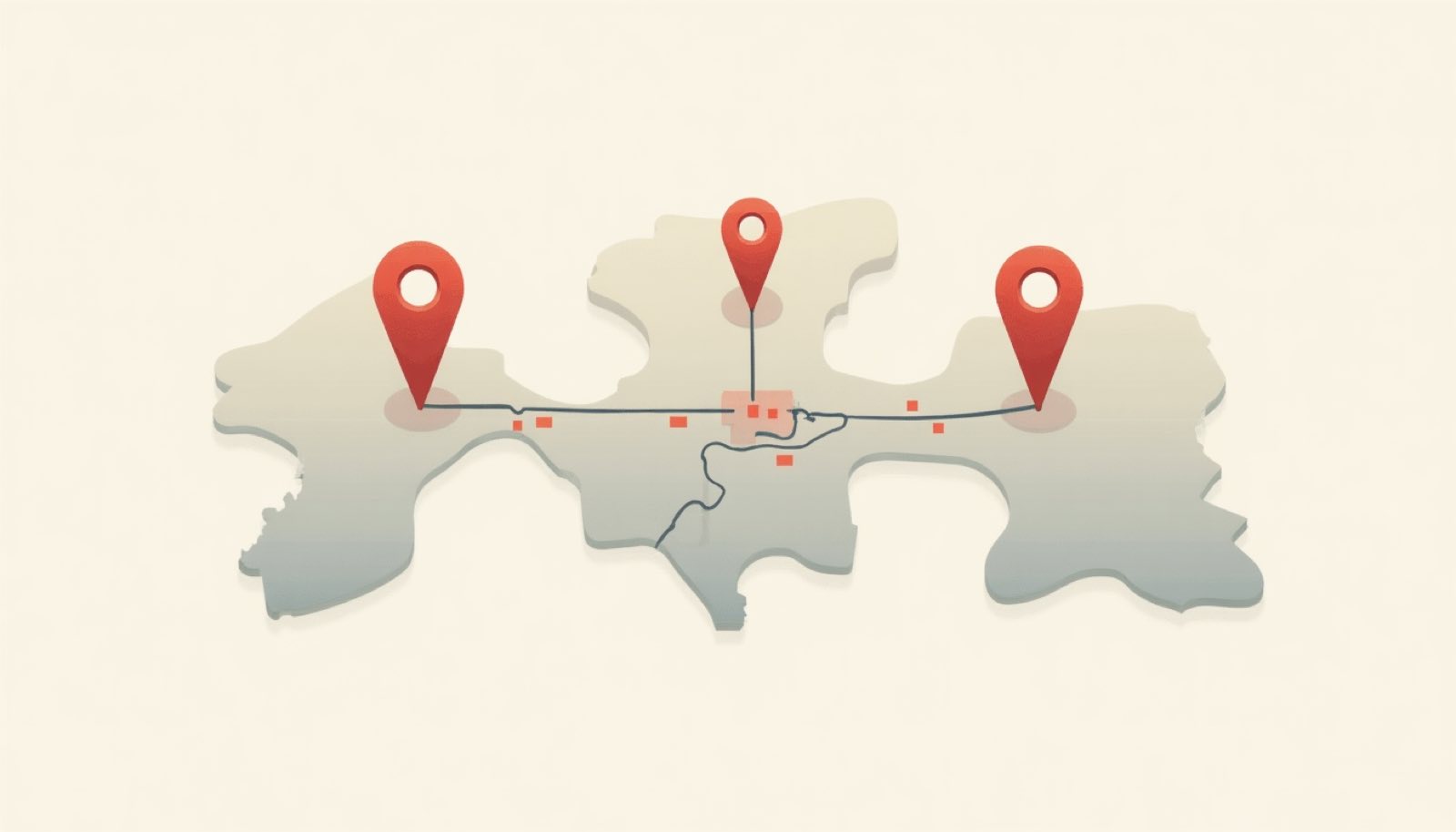 展示地区资源匹配与稳定中心关系的示意图