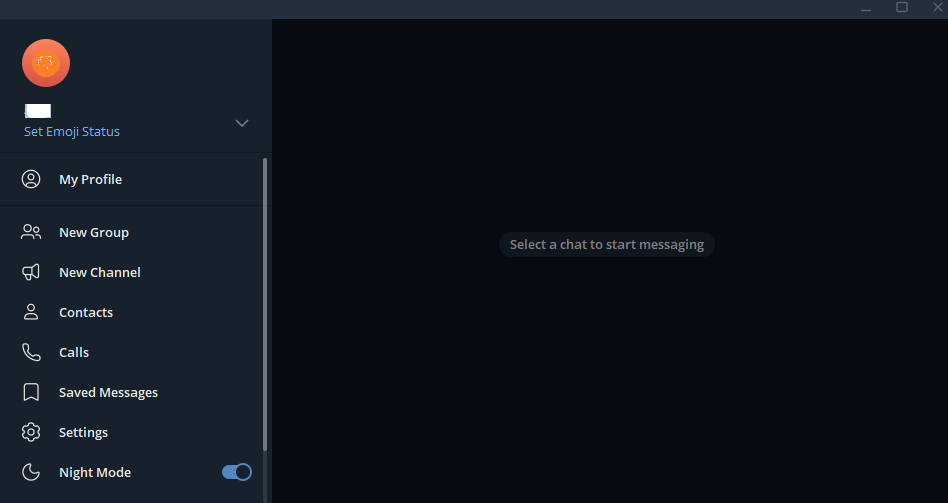 Desktop app main sidebar highlighting the Settings entry