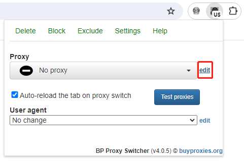 BP Proxy Switcher BP Proxy Switcher 中文界面参考图 1