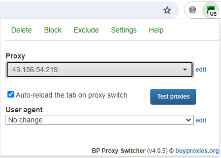 BP Proxy Switcher BP Proxy Switcher 中文界面参考图 3