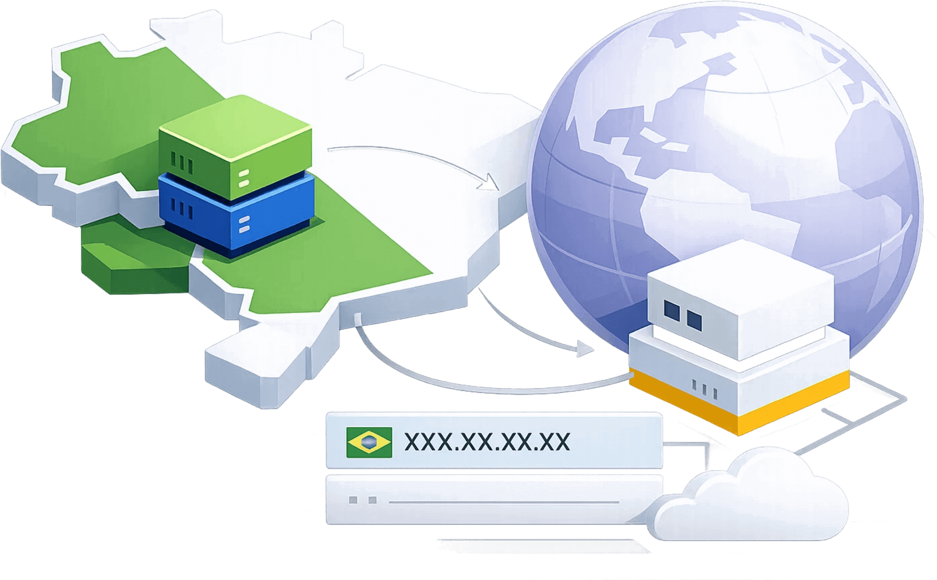 用于巴西代理的巴西国旗