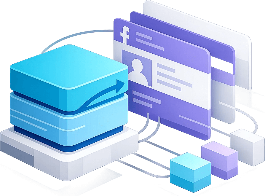 Facebook代理IP控制面板，展示成功率、低延迟与地理定位能力