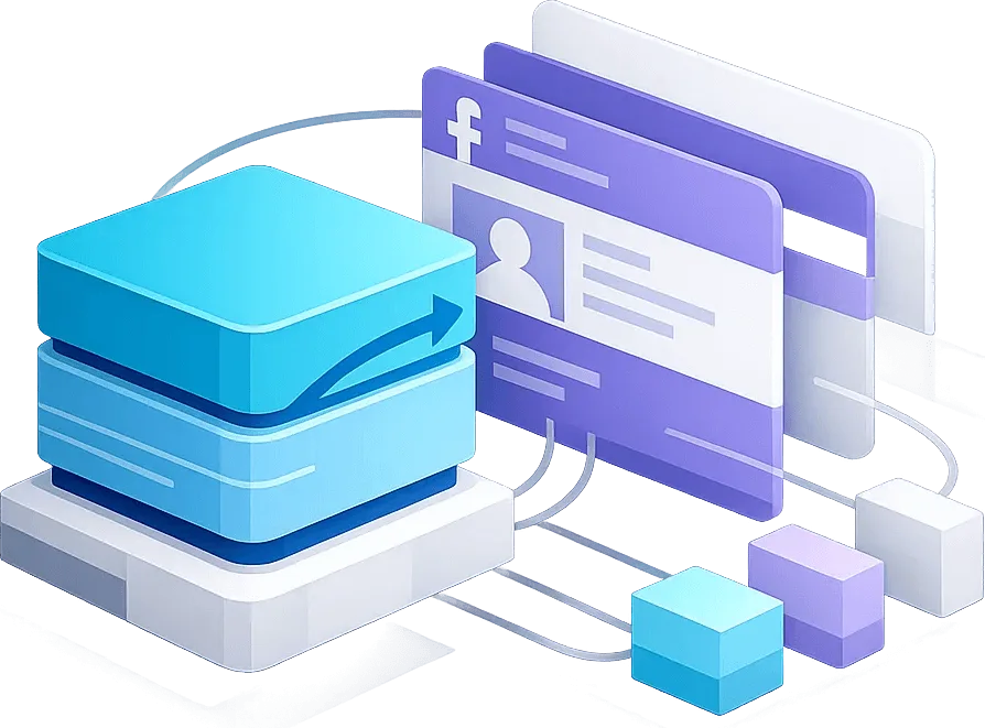 Facebook代理IP控制面板，展示成功率、低延迟与地理定位能力