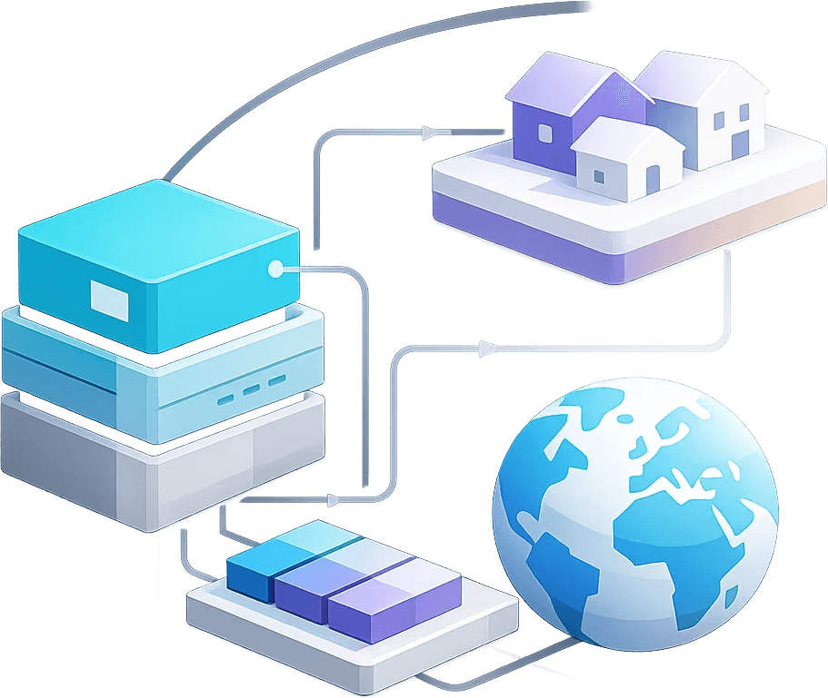 Mercado 代理基础设施，展示住宅代理轮换与稳定会话